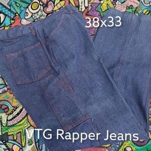 Vintage RAPPERS Jeans Like New 38x33 USA Made Painter Pocket High  Waist Flare